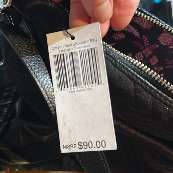 Carson Mini Shoulder Bag black nwt Vera Bradley - Picture 6 of 7
